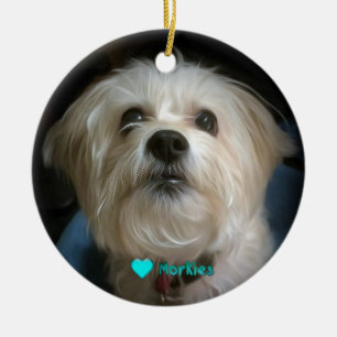 Morkie Puppy Dog Love Cute Christmas Ornament