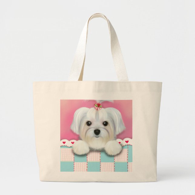 MORKIE SHELLY LARGE TOTE BAG (Front)