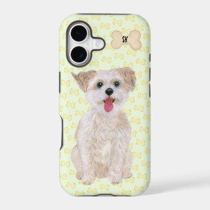 Morkie With Bones And Text Tough