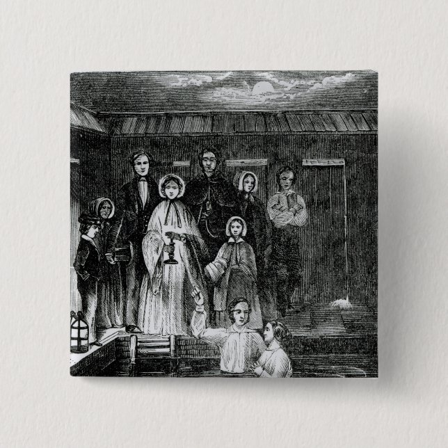Mormon Baptism 15 Cm Square Badge (Front)