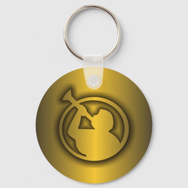 Mormon Gold Key Ring (Front)