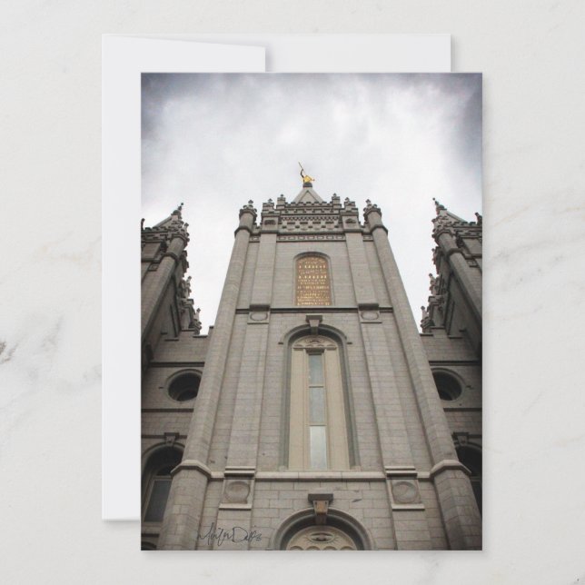 mormon lds salt lake city ut temple invitation (Front)