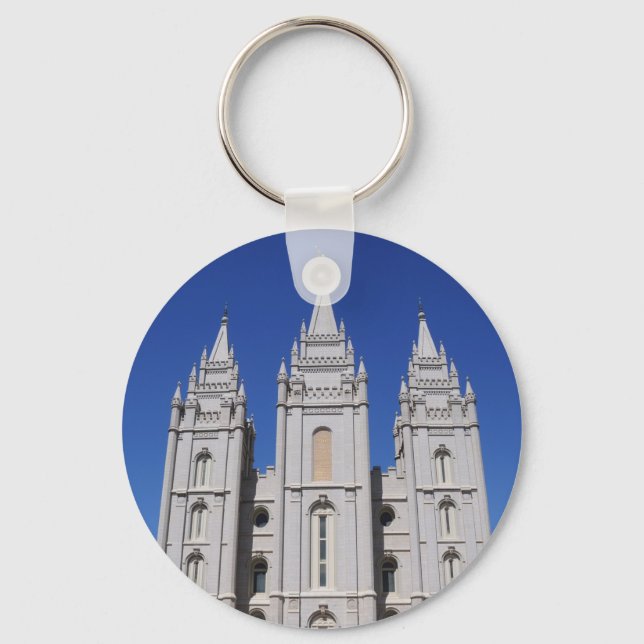 Mormon (LDS) Temple  in Salt Lake City, Utah Key Ring (Front)