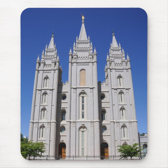 Mormon (LDS) Temple  in Salt Lake City, Utah Mouse Pad (Front)