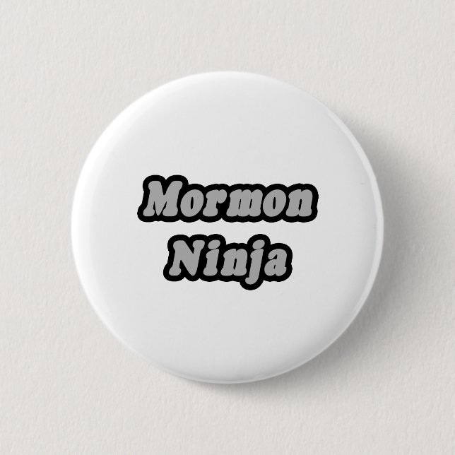 Mormon Ninja 6 Cm Round Badge (Front)