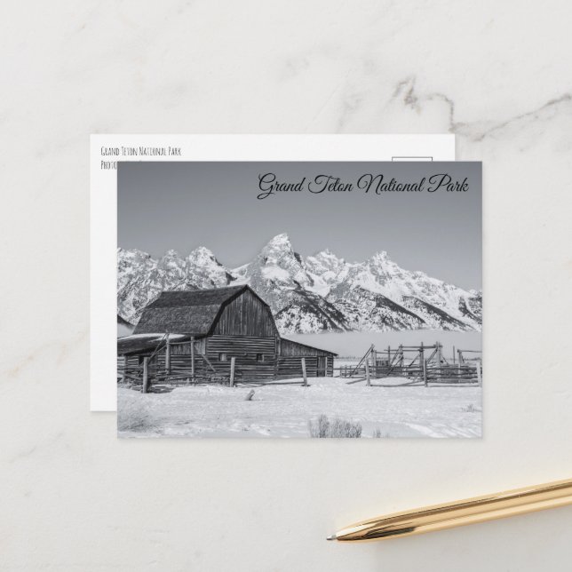 Mormon Row Grand Teton National Park Postcard (Front/Back In Situ)