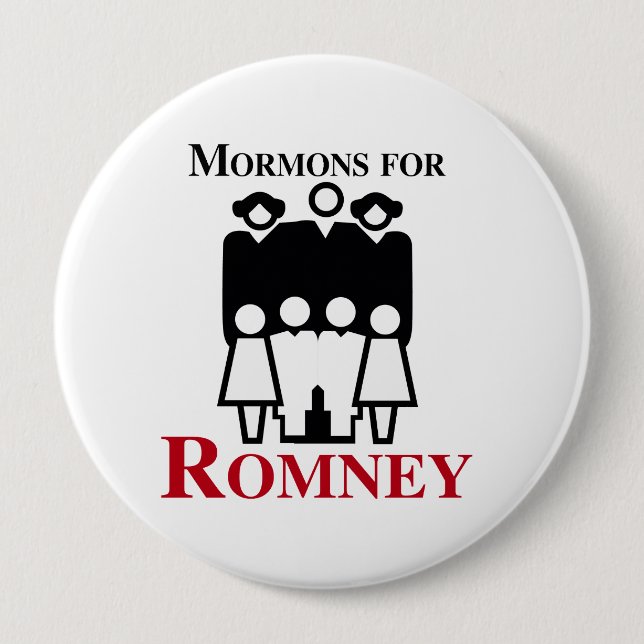 Mormons for Romney.png 10 Cm Round Badge (Front)