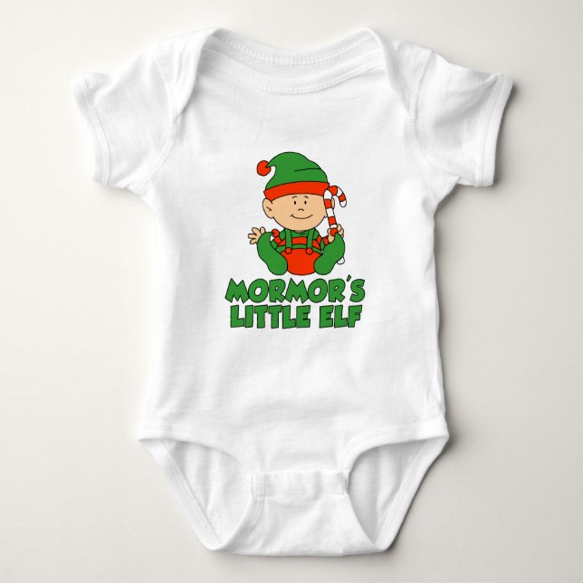Mormor's Little Elf Baby Bodysuit (Front)