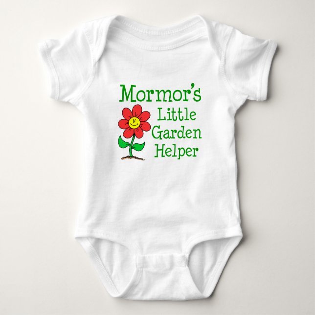 Mormor's Little Garden Helper Baby Bodysuit (Front)