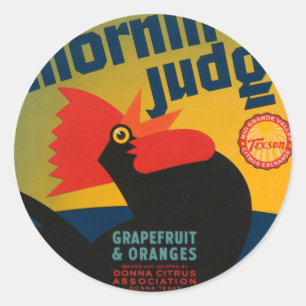 Mornin Judge Grapefruit and Oranges Classic Round Sticker