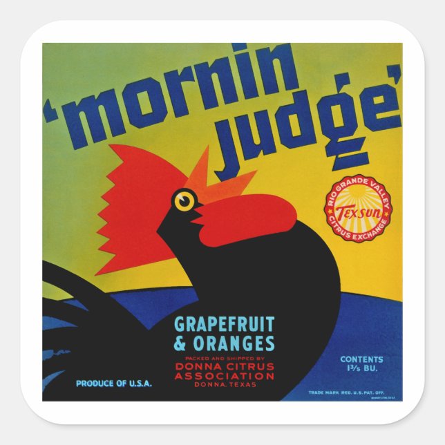 Mornin Judge Square Sticker (Front)