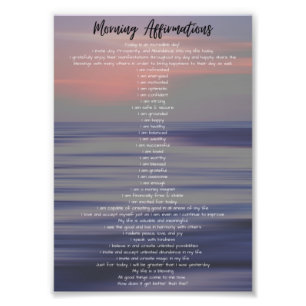 Morning Affirmations Photo Print