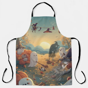 Morning After Halloween - A Ghostly Clean-Up Tale Apron