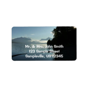 Morning at Lake McDonald in Glacier National Park Label