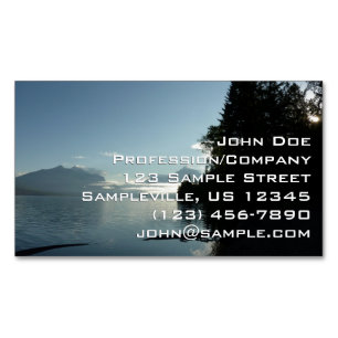 Morning at Lake McDonald in Glacier National Park Magnetic Business Card