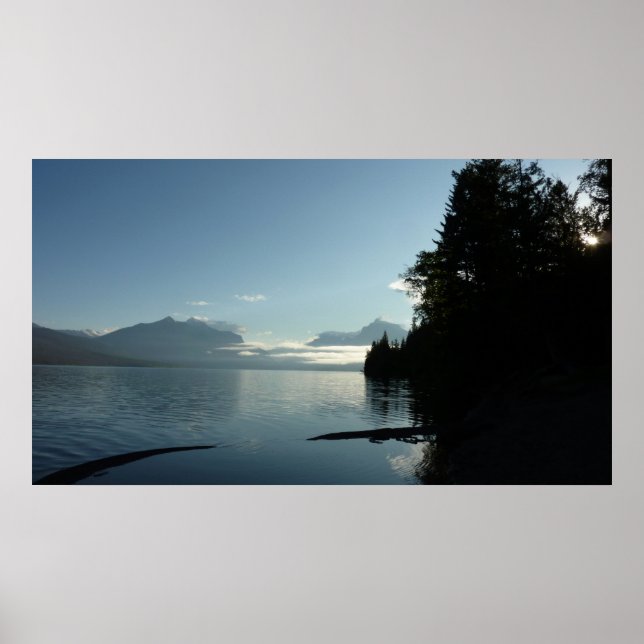 Morning at Lake McDonald in Glacier National Park Poster (Front)