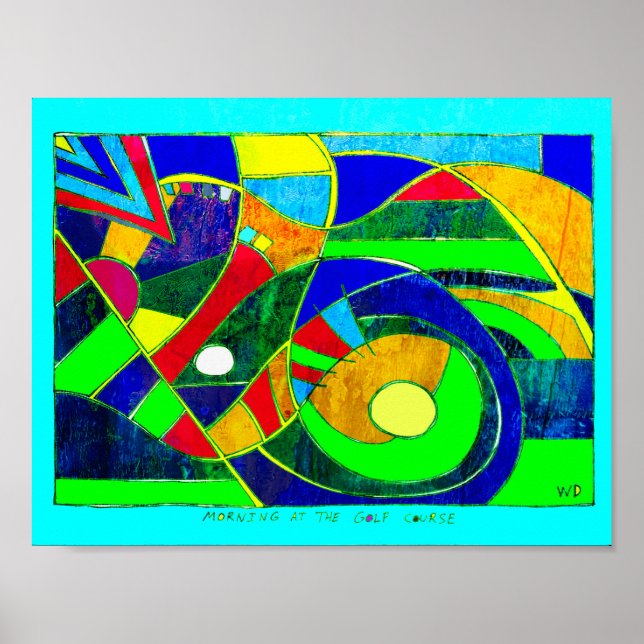 Morning at the Golf Course 11 x 8.5 poster (Front)