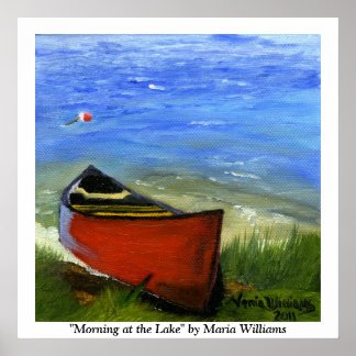 Morning at the Lake Poster by Maria Williams