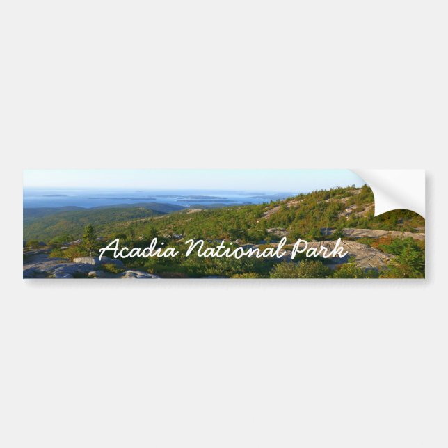 Morning atop Cadillac Mountain at Acadia Bumper Sticker (Front)