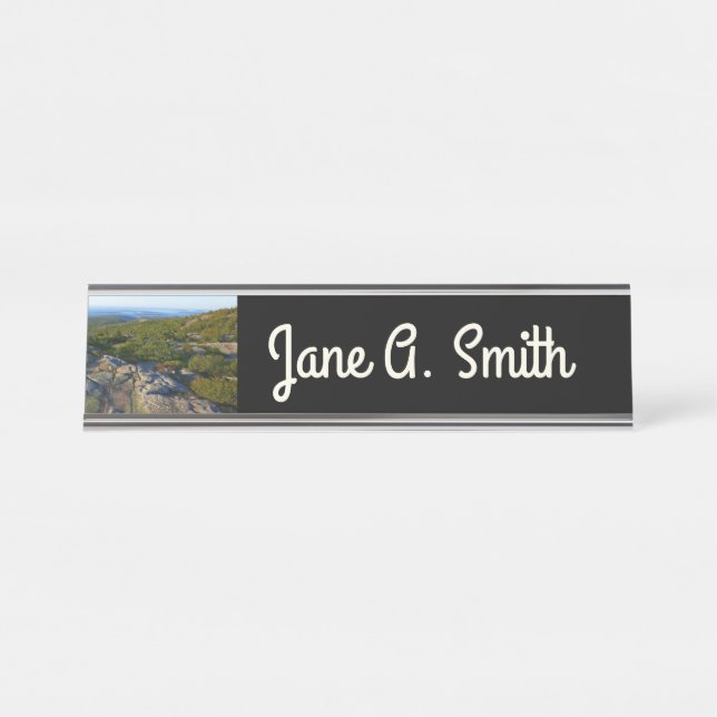 Morning atop Cadillac Mountain at Acadia Desk Name Plate (Front)