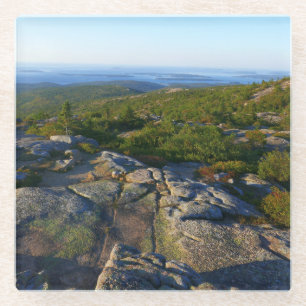 Morning atop Cadillac Mountain at Acadia Glass Coaster