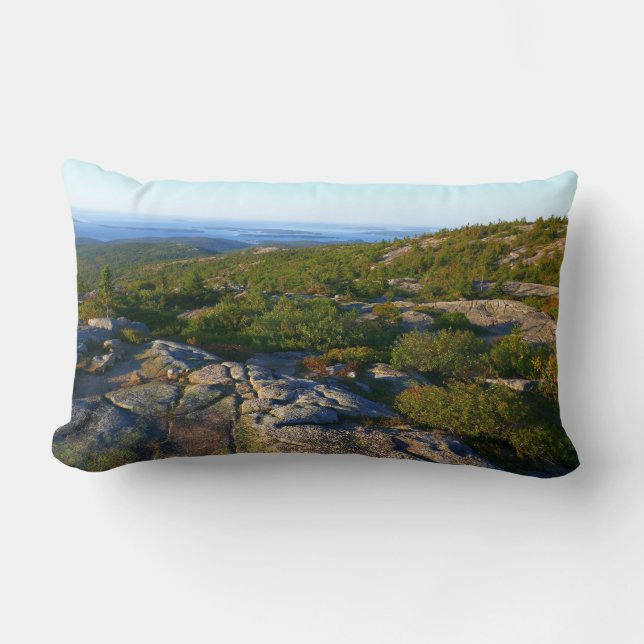Morning atop Cadillac Mountain at Acadia Lumbar Cushion (Front)