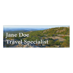 Morning atop Cadillac Mountain at Acadia Name Tag