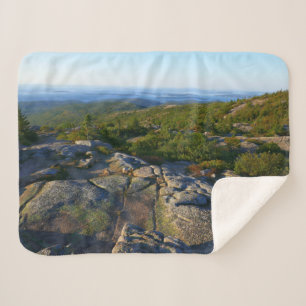 Morning atop Cadillac Mountain at Acadia Sherpa Blanket