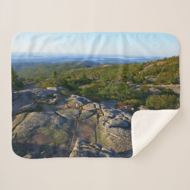 Morning atop Cadillac Mountain at Acadia Sherpa Blanket (Front (Horizontal))