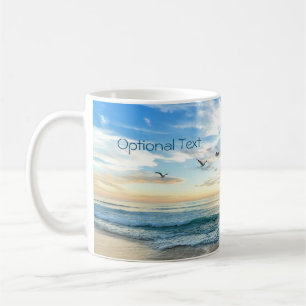 Morning Beach Seagulls Coffee Mug