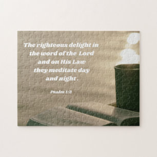 Morning Bible Study Psalm 1 Bible Verse Jigsaw Puzzle