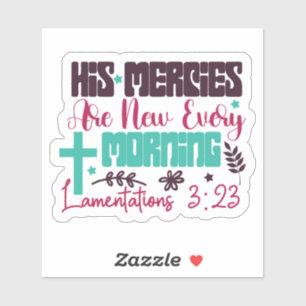 Morning Blessings Bible Verse Sticker
