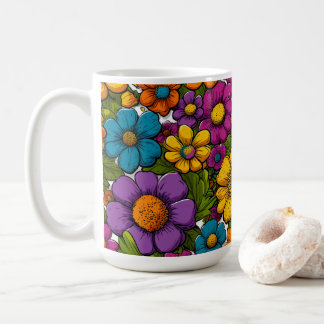 Morning Blooms  coffee mug 15oz