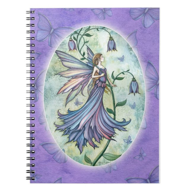 Morning Blue Flower Fairy Notebook (Front)