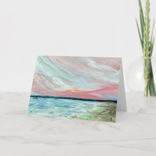 Morning blush - Blank inside greeting  Card