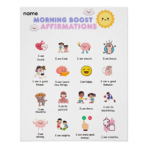 Morning Boost Affirmations Wall Art