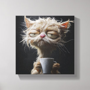 Morning Brew Bliss - Cat Canvas Print
