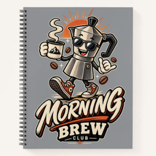 Morning Brew Club Coffee Aesthetic Spiral Notebook