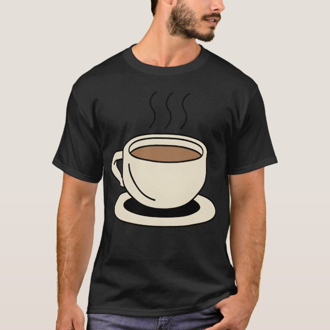 Morning Brew Cup Illustration retro T-Shirt (Front)