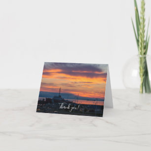 Morning Burst Over Mackinaw Thank You Card