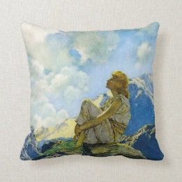 Morning, by Maxfield Parrish Cushion