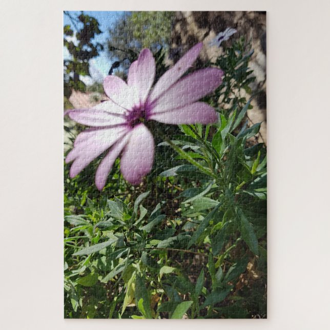 Morning Calm: Pale Pink Flower with Soft Petals Jigsaw Puzzle (Vertical)