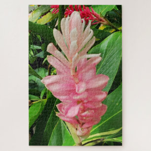 Morning Calm: Pale Pink Ginger Flower Soft Petals Jigsaw Puzzle