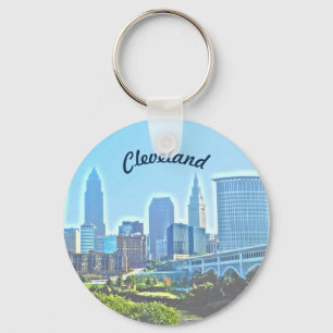 Morning Cleveland Ohio Keychain