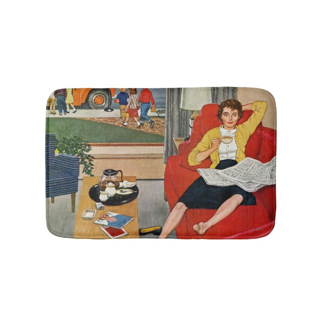 Morning Coffee Break Bath Mat (Front)