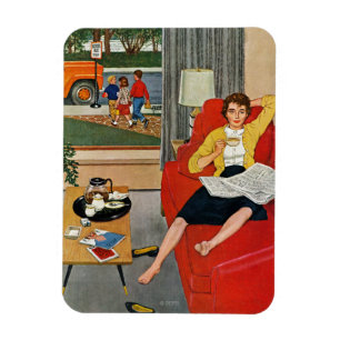 Morning Coffee Break Magnet