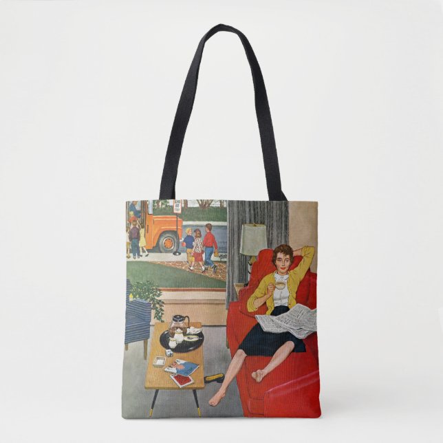 Morning Coffee Break Tote Bag (Front)
