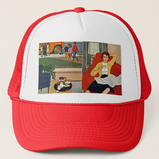 Morning Coffee Break Trucker Hat (Front)