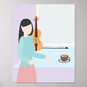 Morning Coffee by the Window Poster