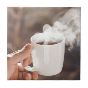 morning coffee ceramic tile